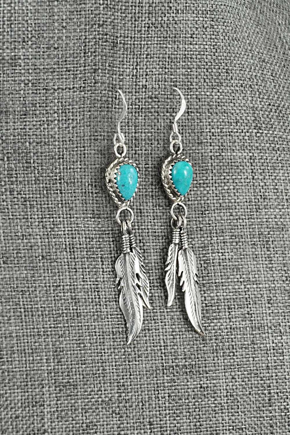 Turquoise & Sterling Silver Earrings - Isabelle Yazzie