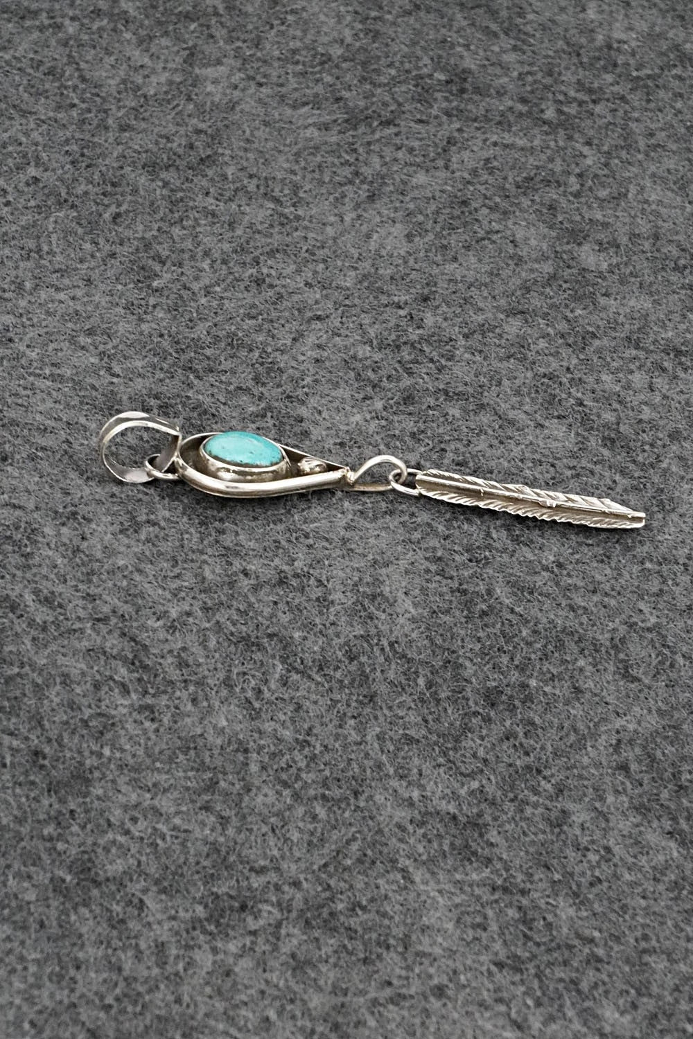 Turquoise & Sterling Silver Pendant - Priscilla Reeder