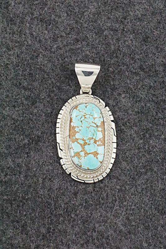 Turquoise & Sterling Silver Pendant - Peggy Skeets