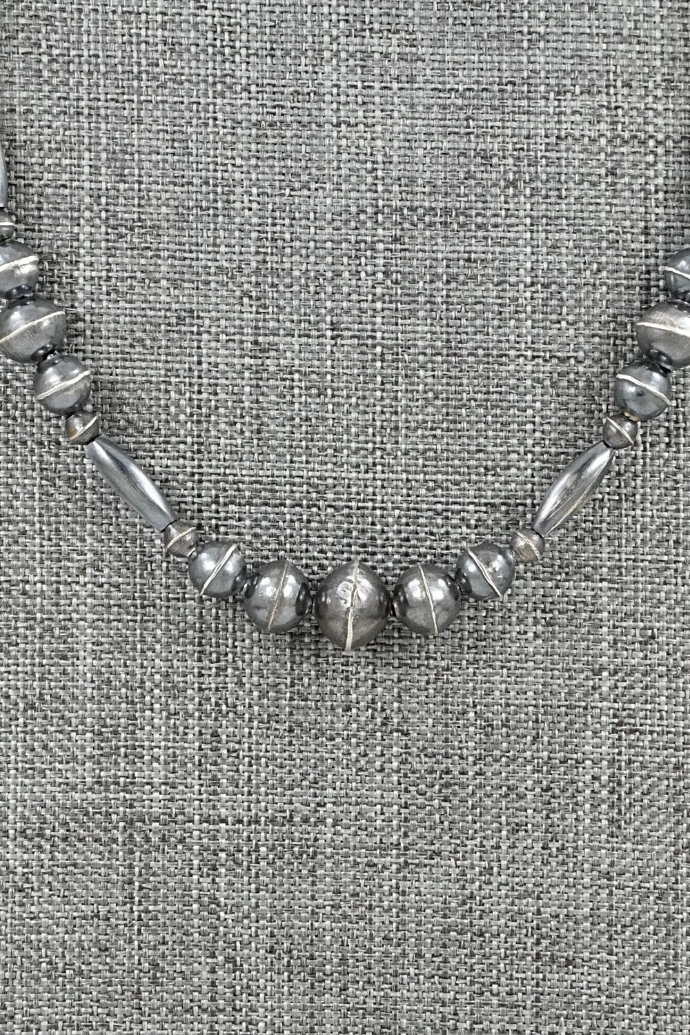 Sterling Silver Navajo Pearl Necklace 20" - Vintage