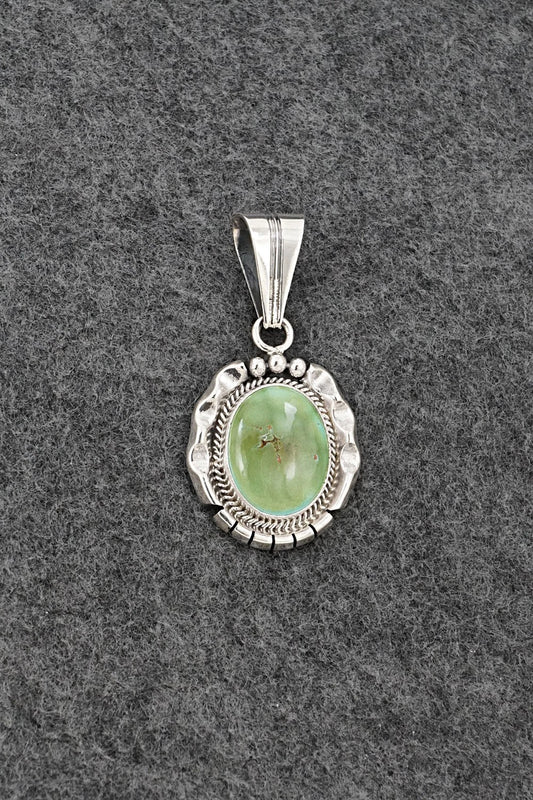 Turquoise & Sterling Silver Pendant - Samuel Yellowhair