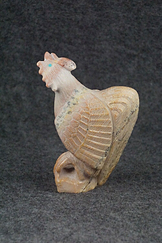 Rooster Zuni Fetish Carving - Derrick Kaamasee