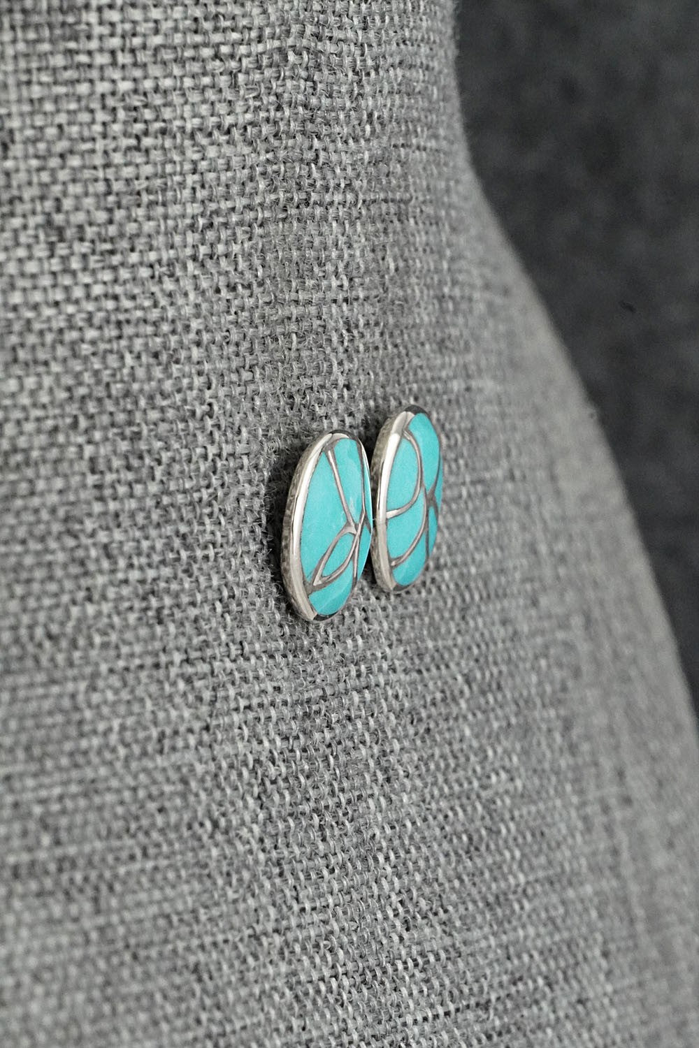 Turquoise & Sterling Silver Earrings - Orena Leekya