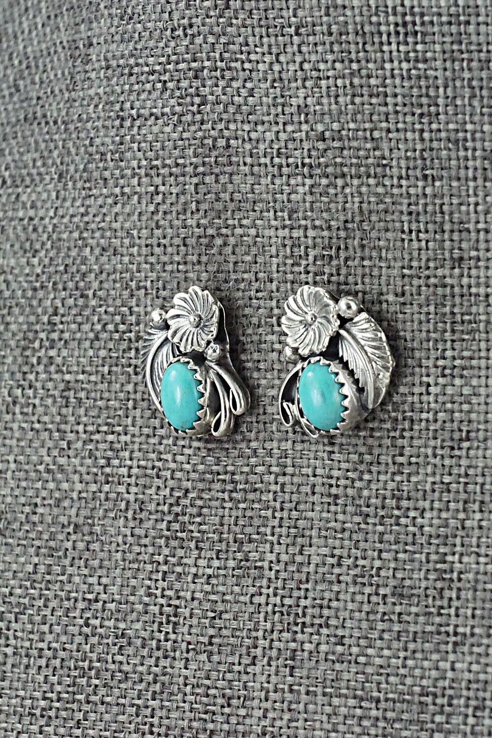 Turquoise & Sterling Silver Earrings - Rita Largo