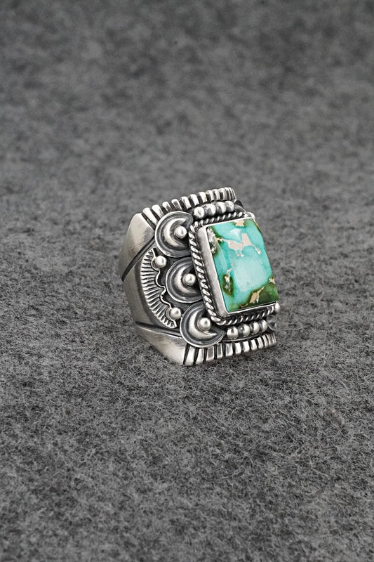 Turquoise & Sterling Silver Ring - Derrick Gordon - Size 9