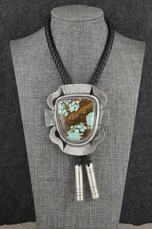 Turquoise & Sterling Silver Bolo Tie - Paul Livingston