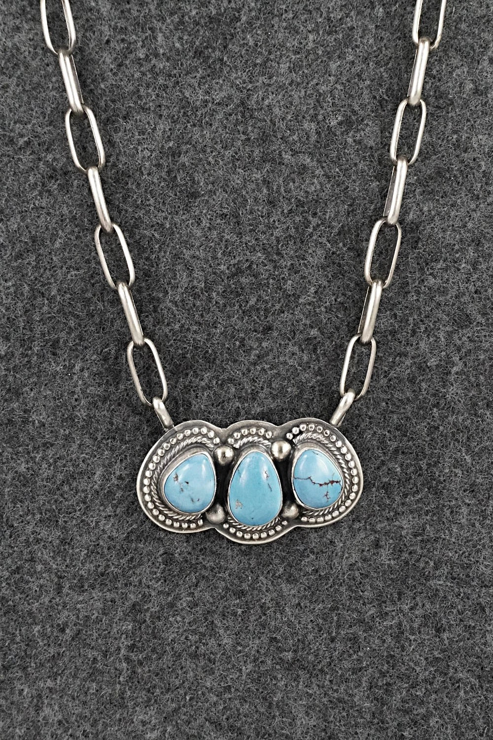 Turquoise & Sterling Silver Necklace - Kathleen Livingston