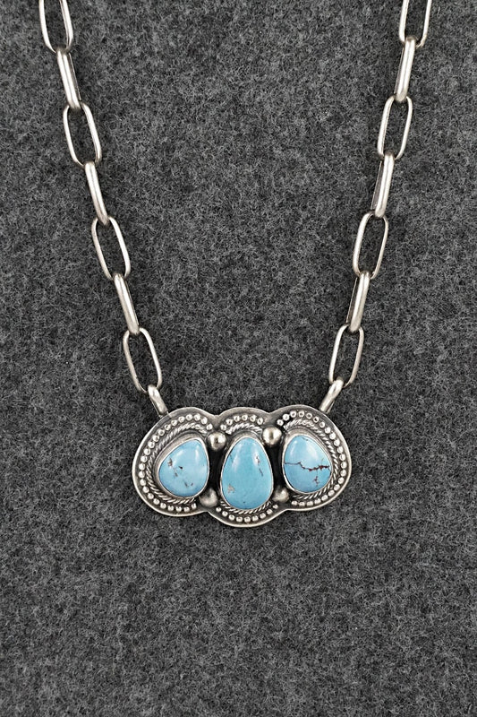 Turquoise & Sterling Silver Necklace - Kathleen Livingston