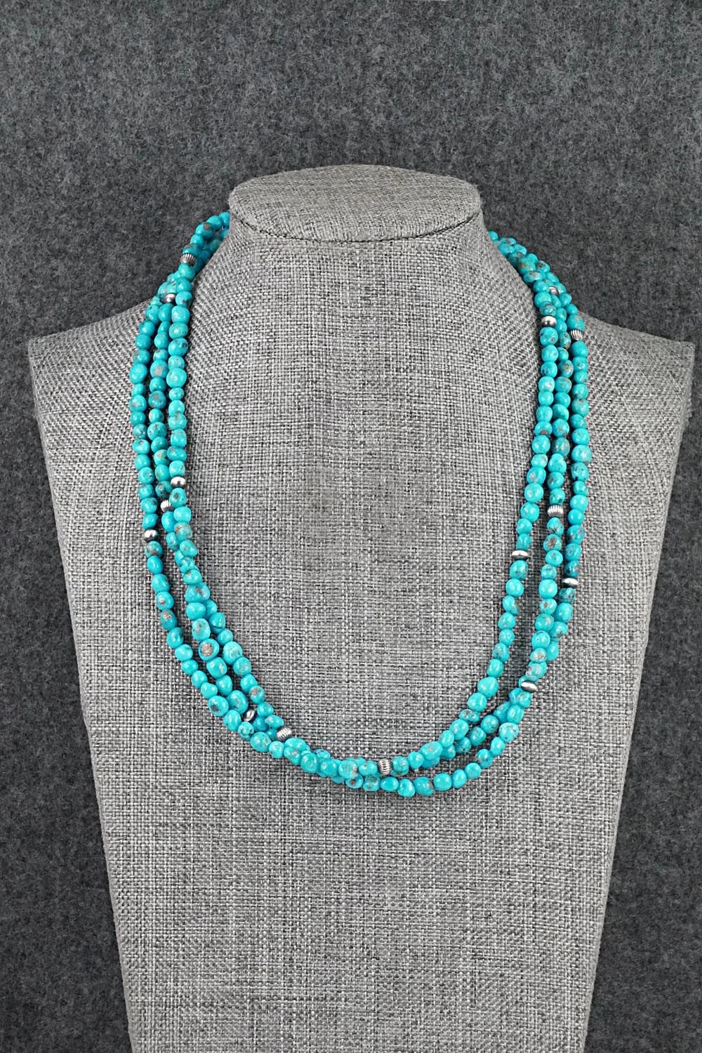 Turquoise & Sterling Silver Necklace - Theresa Skeets