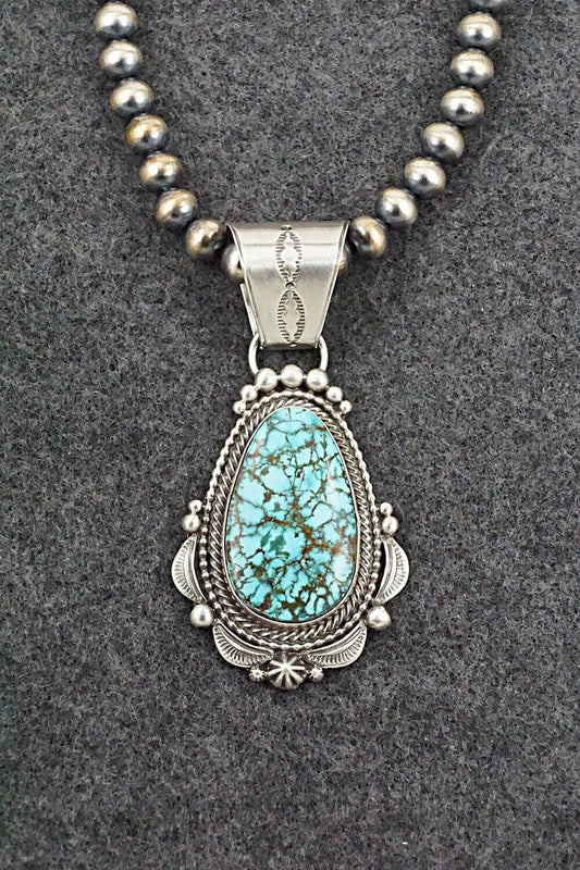 Turquoise & Sterling Silver Necklace - Tom Lewis