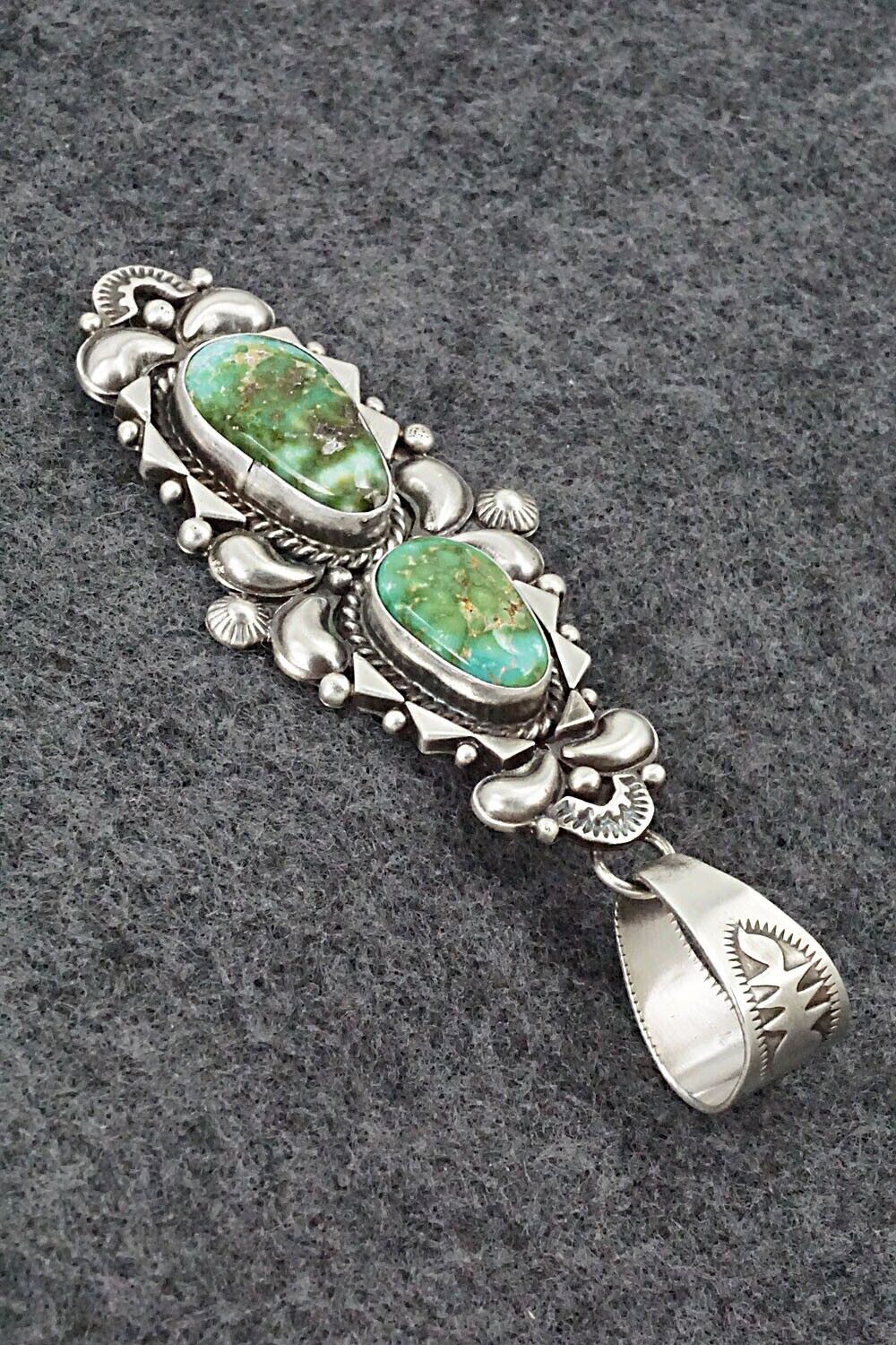 Turquoise and Sterling Silver Pendant - Derrick Gordon