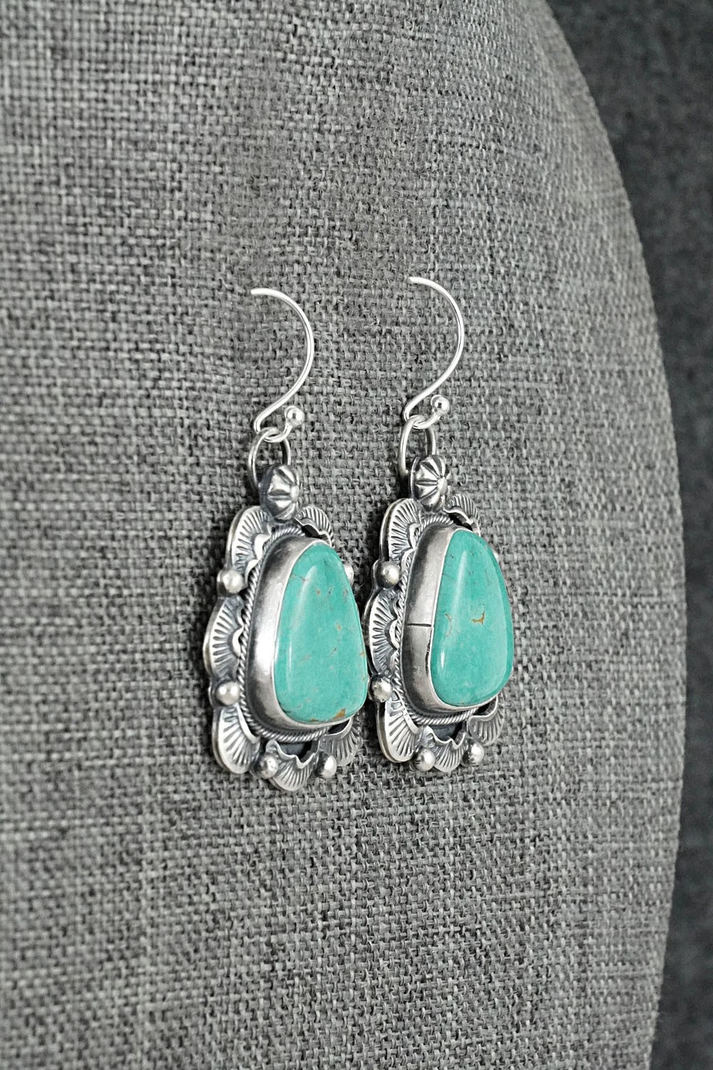 Turquoise & Sterling Silver Earrings - Jackson Hoskie