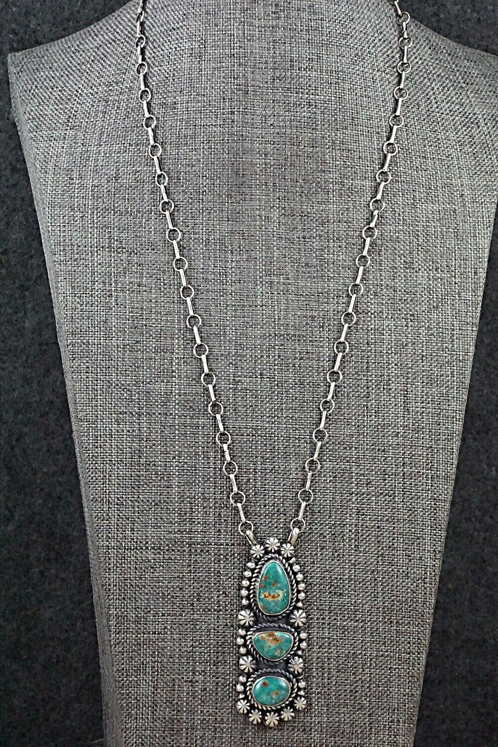 Turquoise & Sterling Silver Necklace - Jeff James