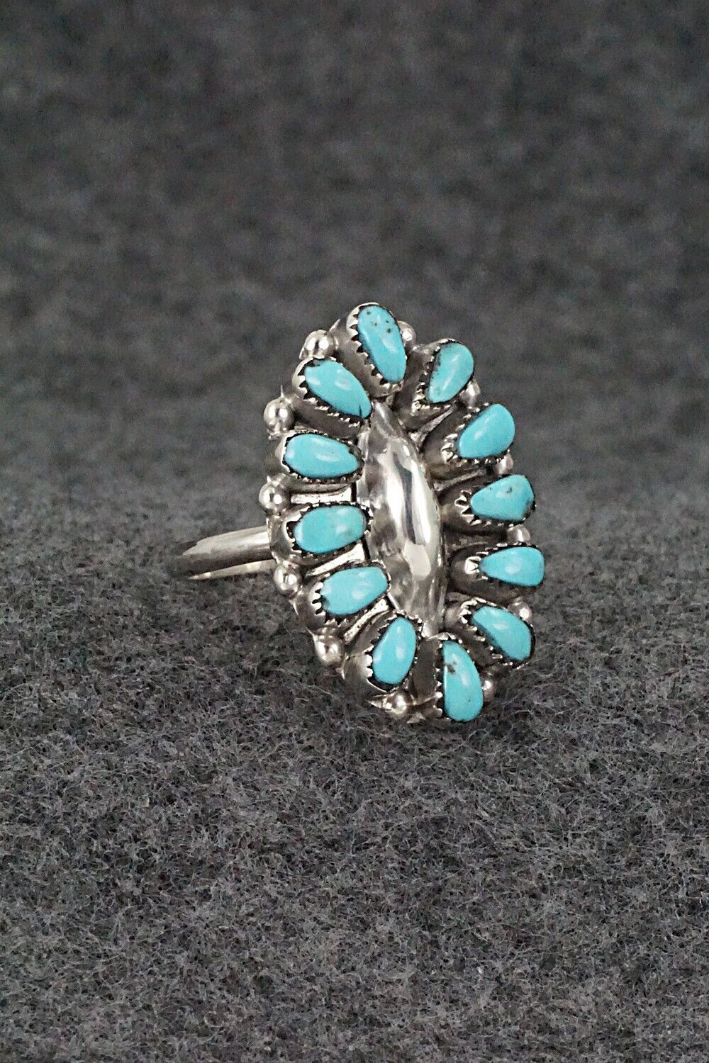 Turquoise & Sterling Silver Ring - Mary Chavez - Size 7.75