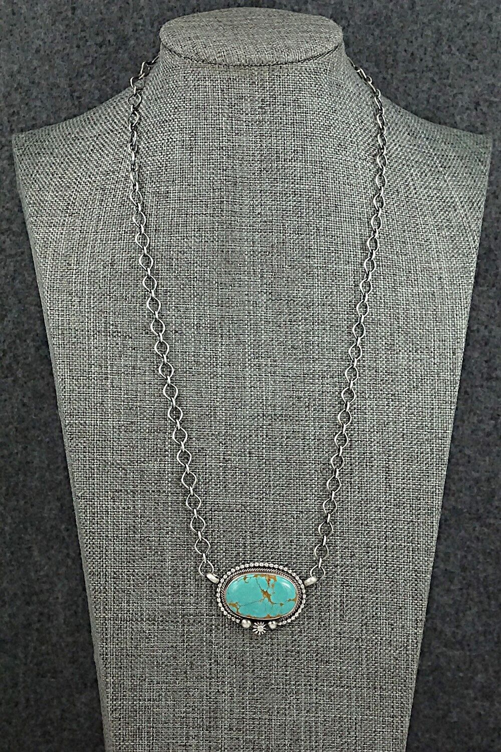 Turquoise & Sterling Silver Necklace - Kathleen Livingston