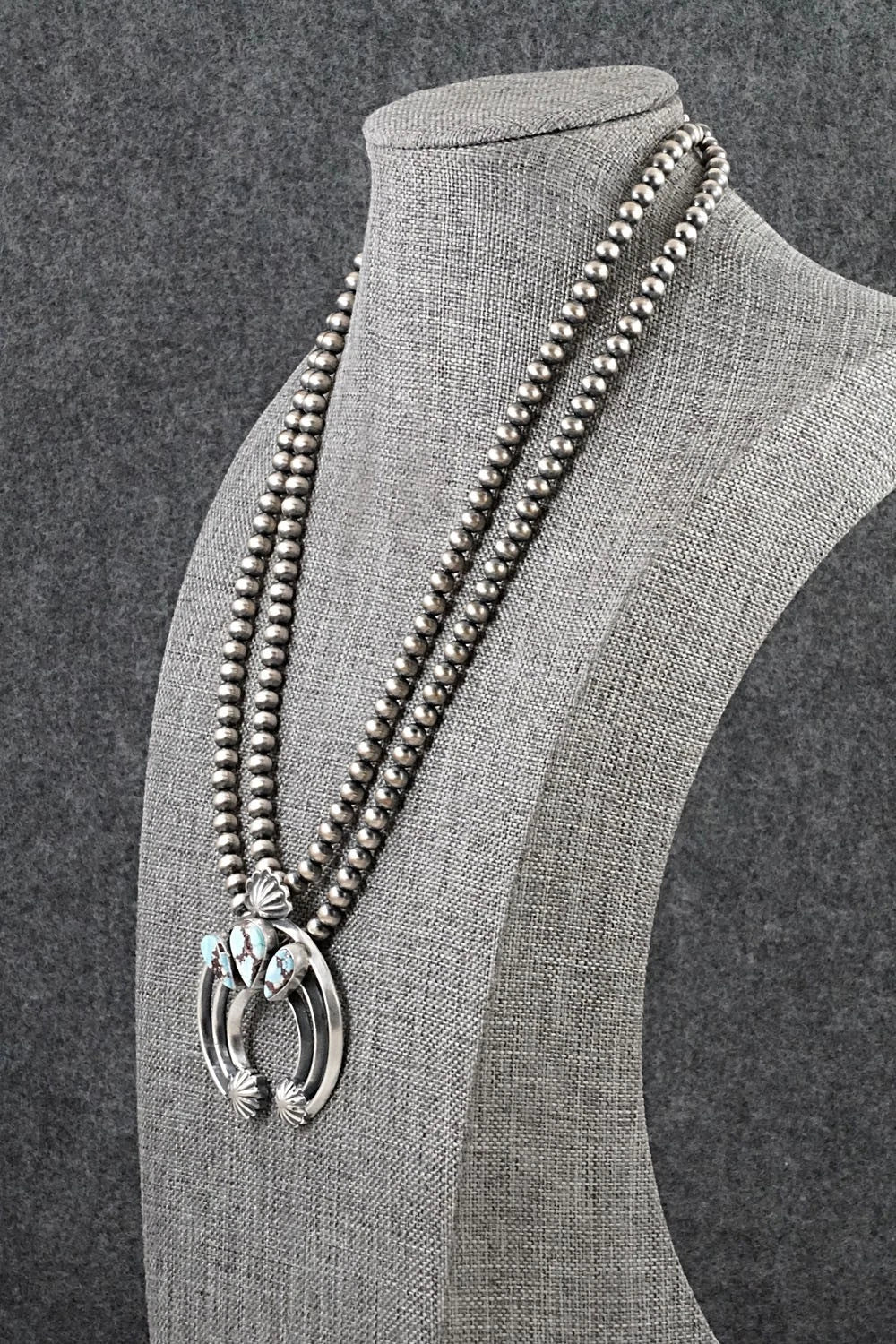 Turquoise & Sterling Silver Necklace - Davey Morgan