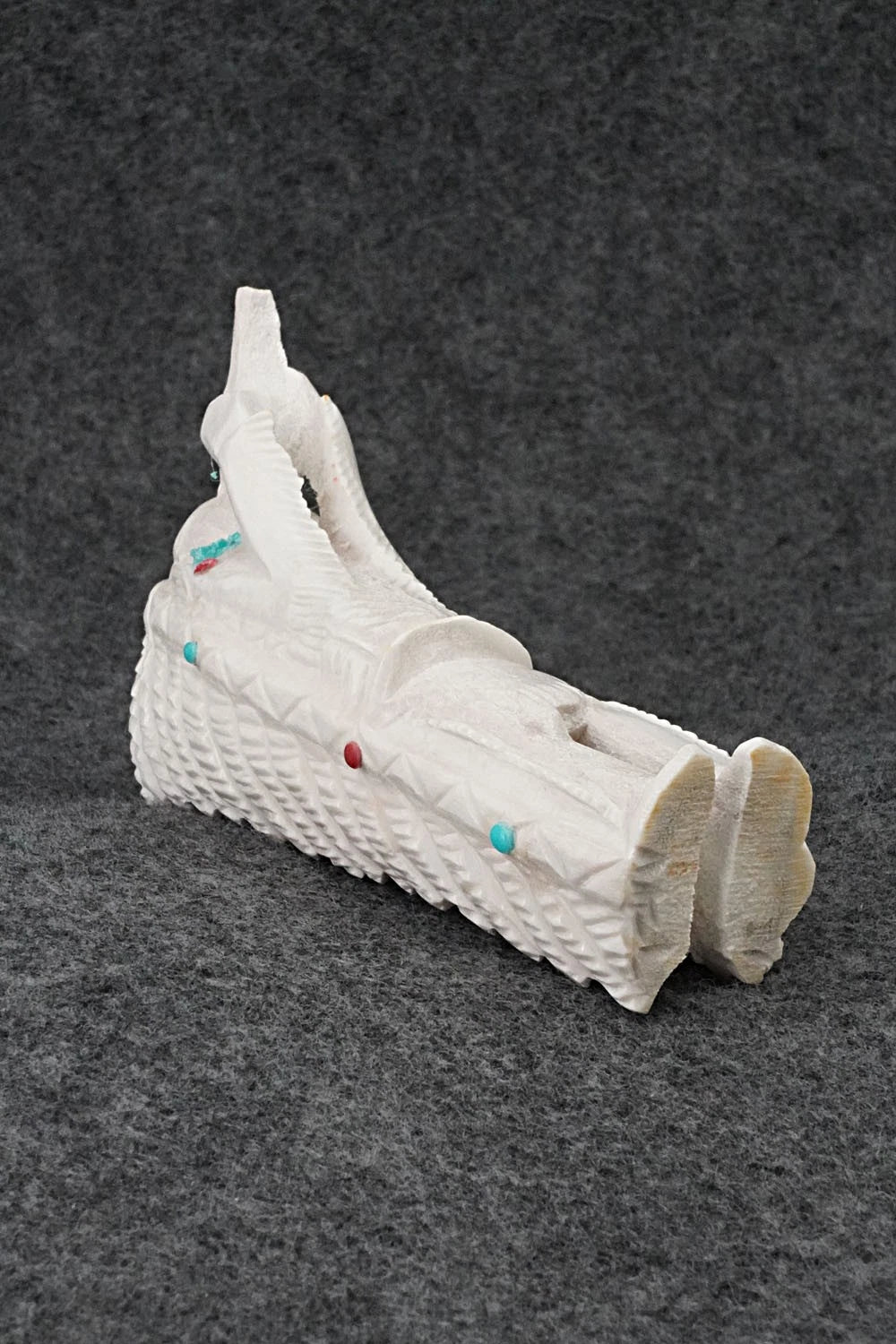 Chief Zuni Fetish Carving - Marlon Lowsayate