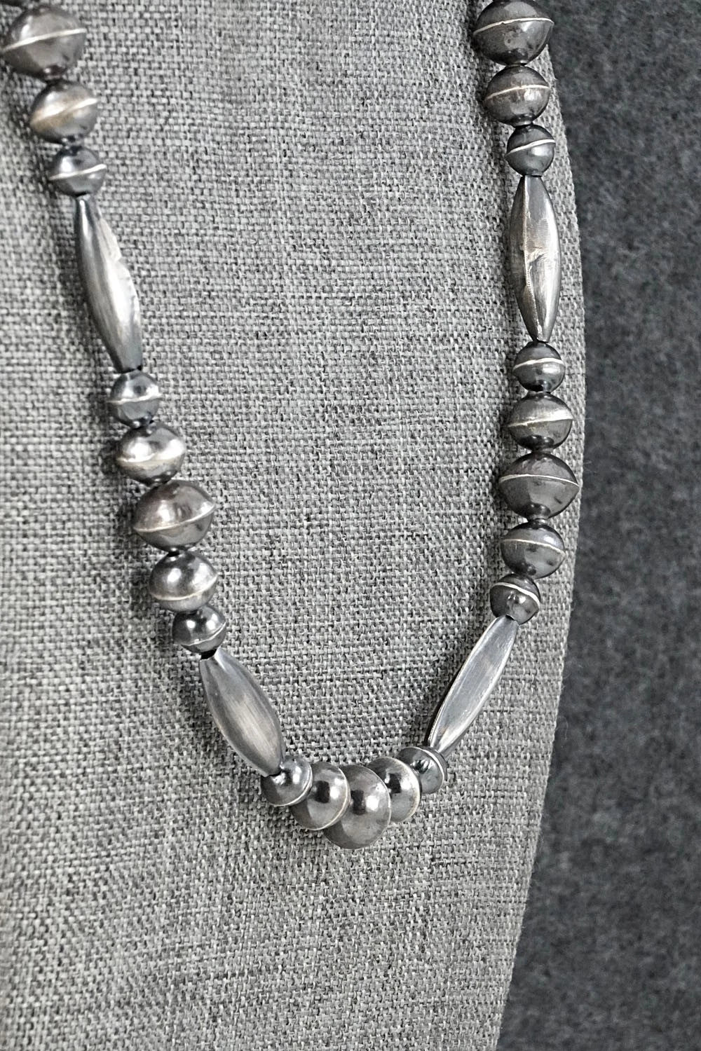 Sterling Silver Navajo Pearl Necklace 20" - Vintage