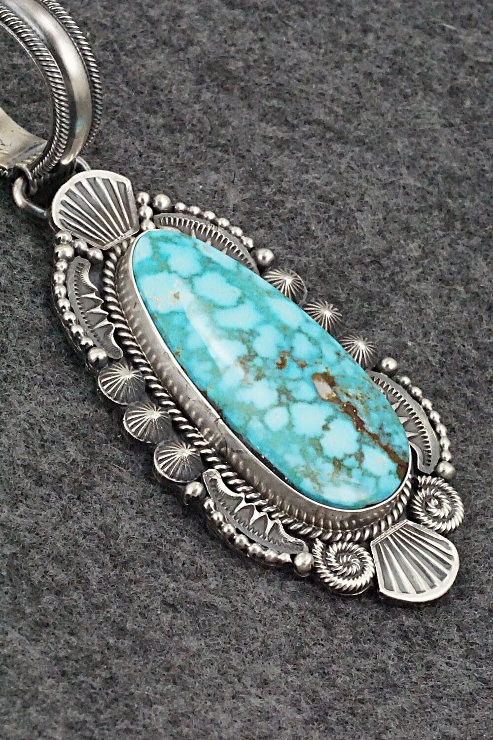 Turquoise & Sterling Silver Pendant - Michael Calladitto
