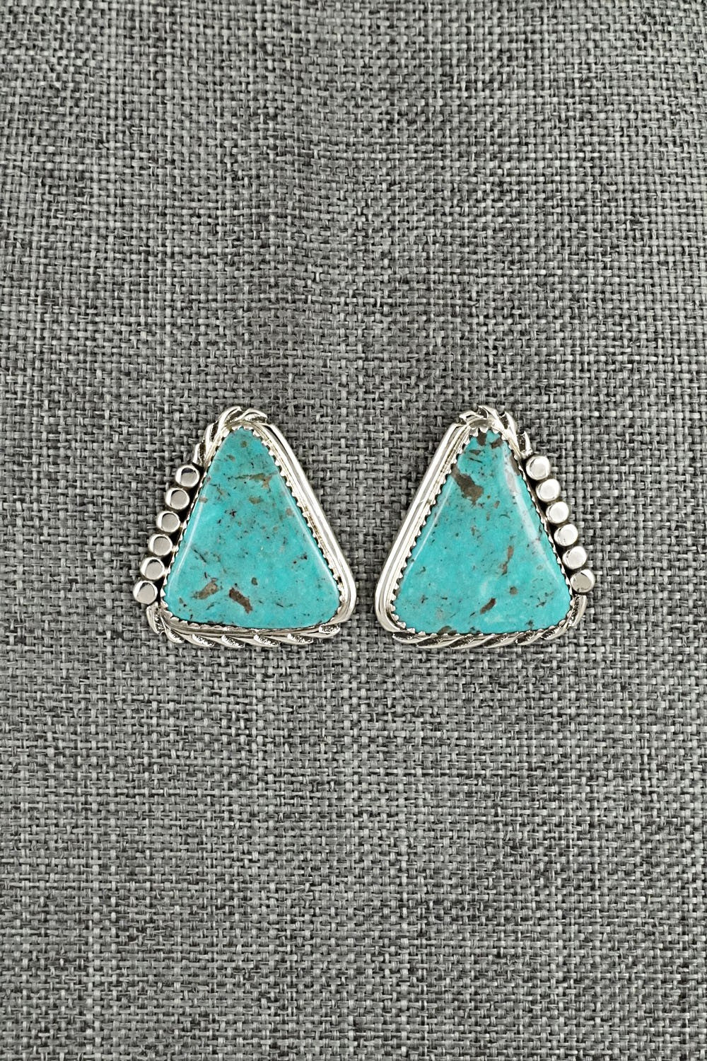 Turquoise and Sterling Silver Earrings - Delores Cadman