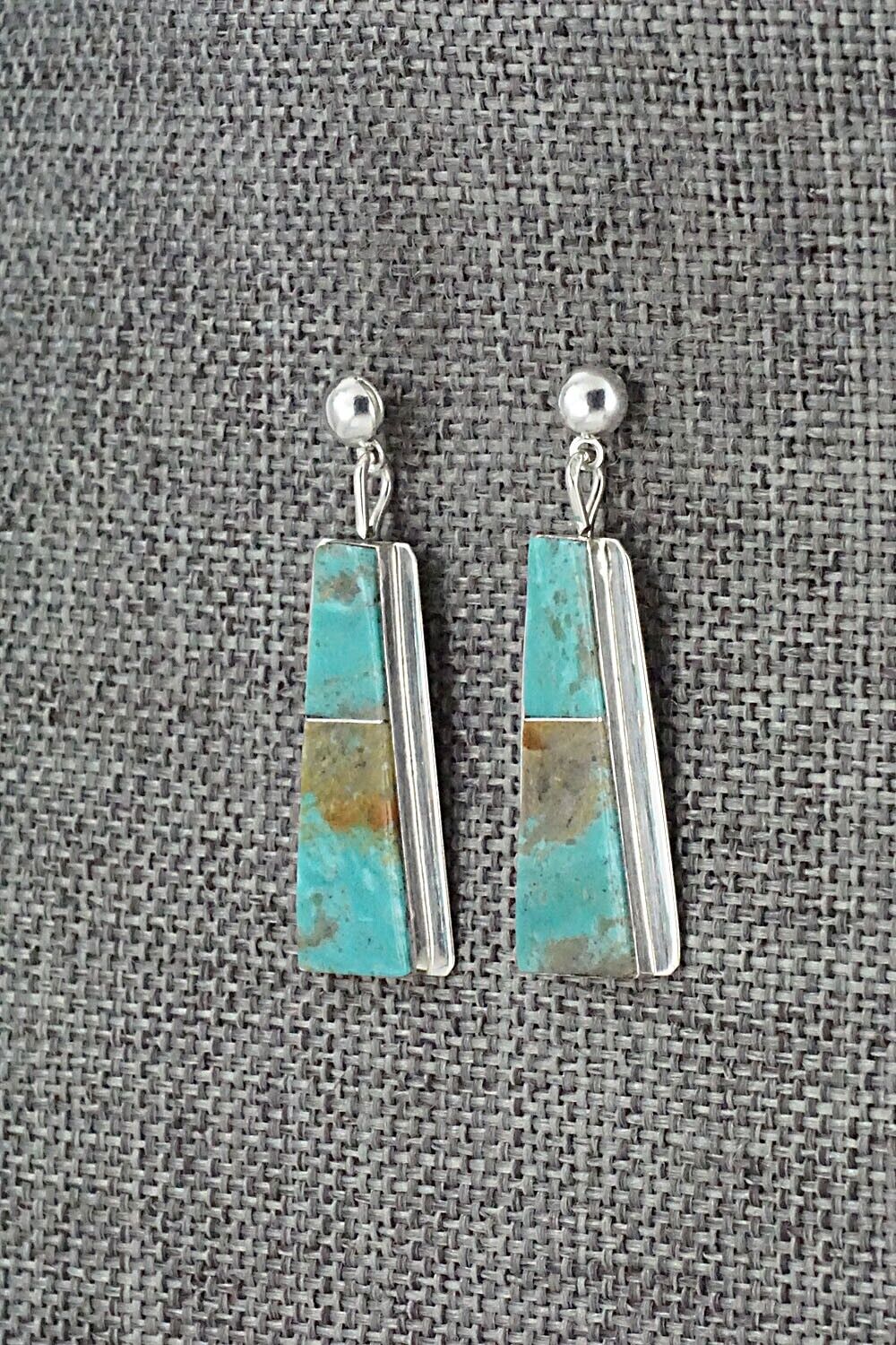 Turquoise & Sterling Silver Earrings - Brenda Pete