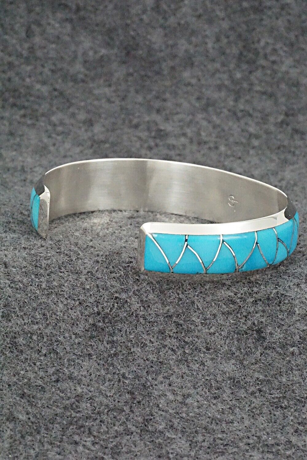 Turquoise & Sterling Silver Inlay Bracelet - Stewart Tucson