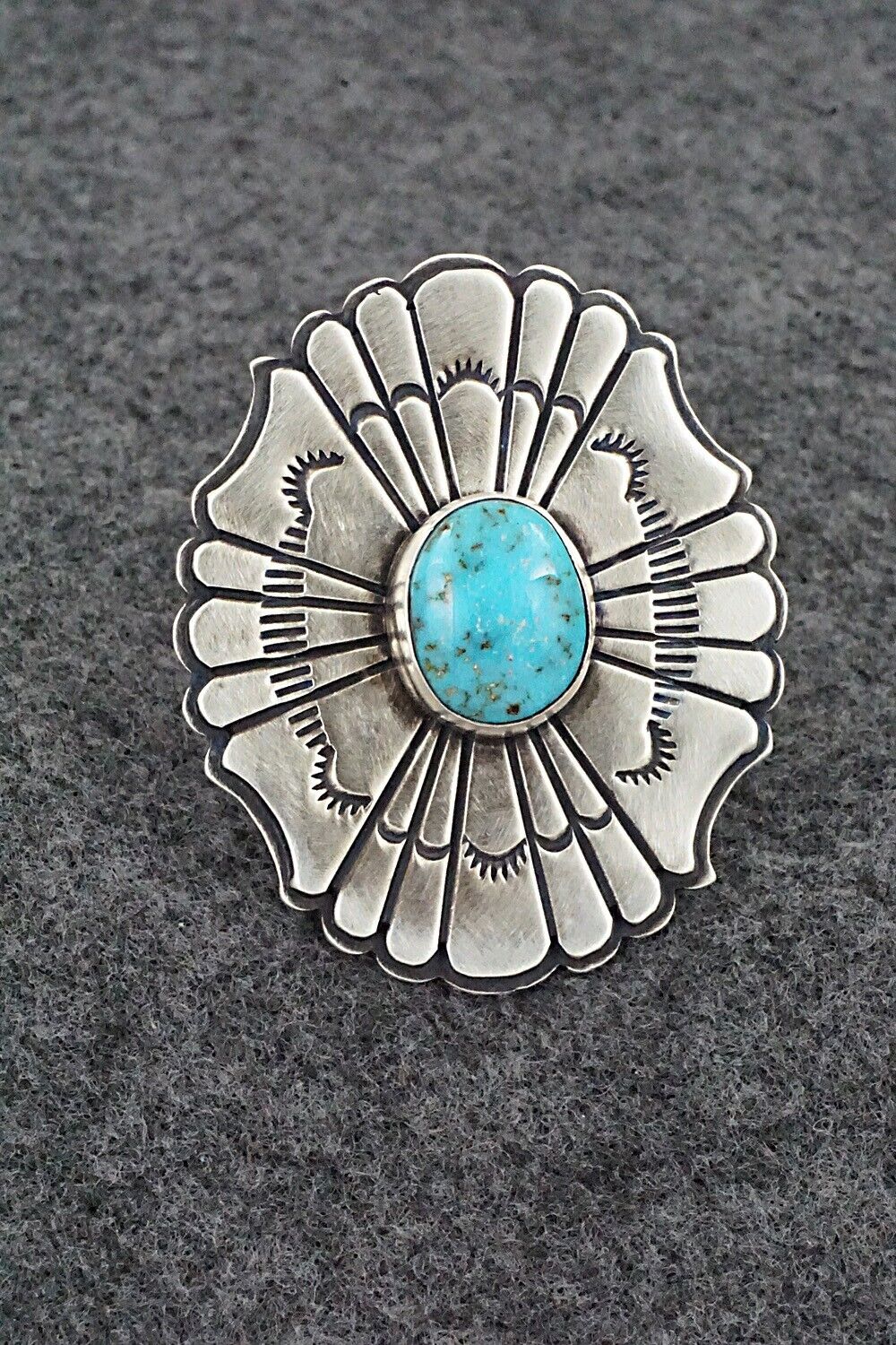 Turquoise & Sterling Silver Ring - Marita Benally - Size 6.5