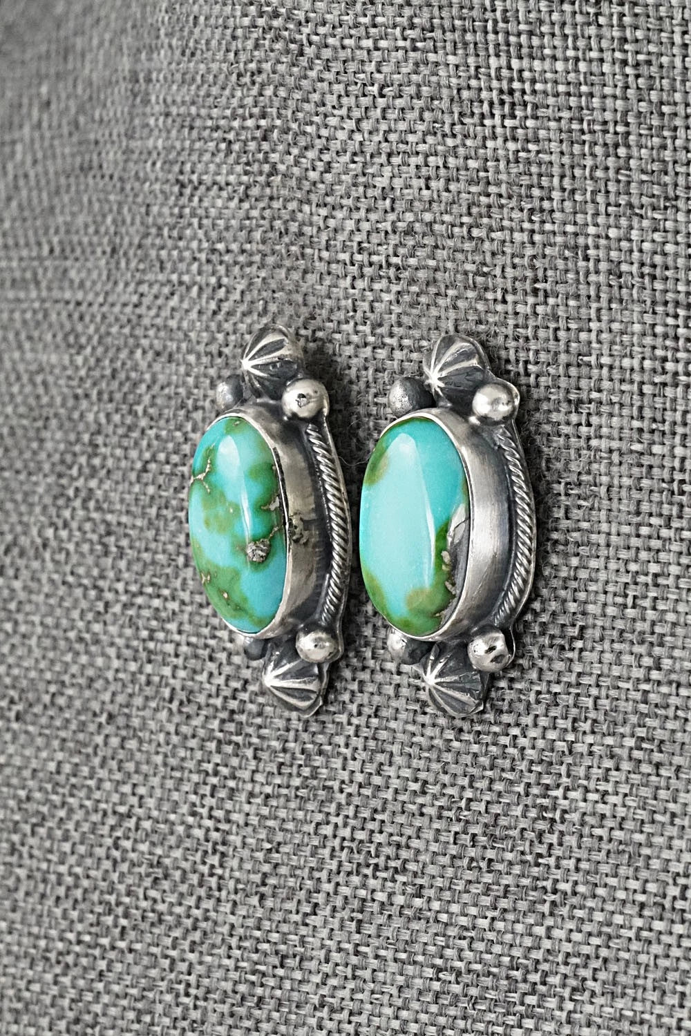 Turquoise & Sterling Silver Squash Blossom Set - Bob Becenti