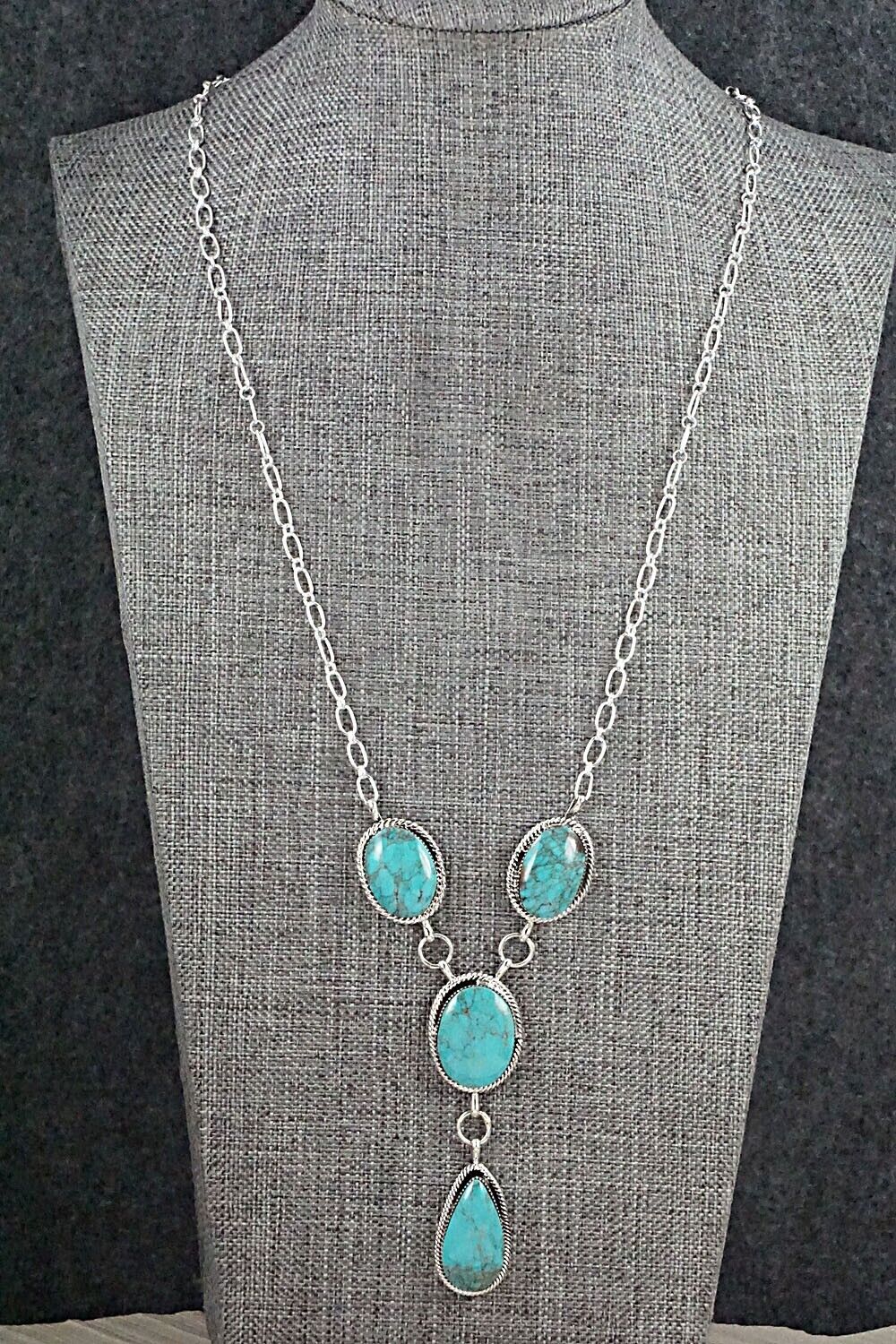 Turquoise & Sterling Silver Necklace - Sheena Jack