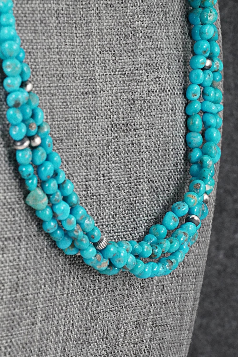 Turquoise & Sterling Silver Necklace - Theresa Skeets