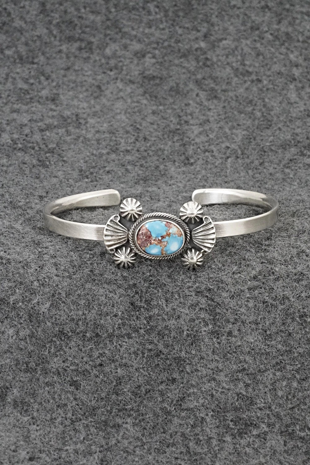 Turquoise & Sterling Silver Bracelet - Genevieve Francisco