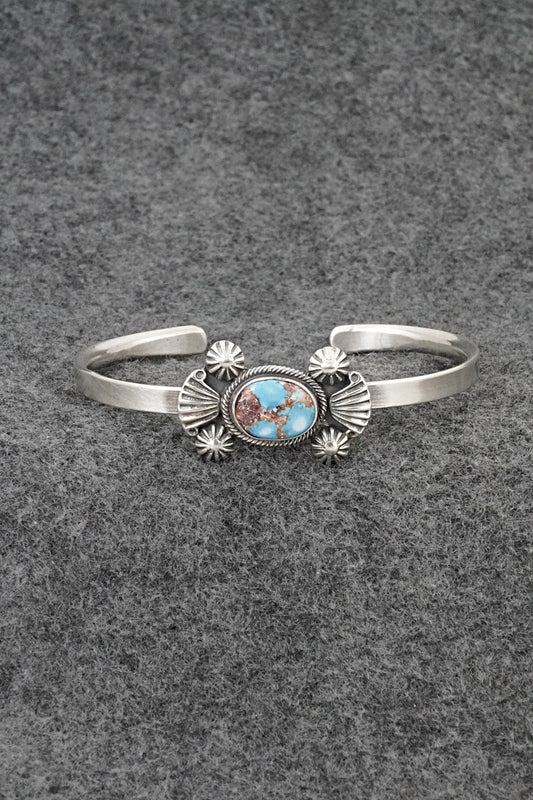 Turquoise & Sterling Silver Bracelet - Genevieve Francisco