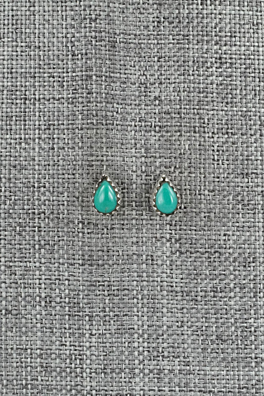 Turquoise & Sterling Silver Earrings - Gerald Joe