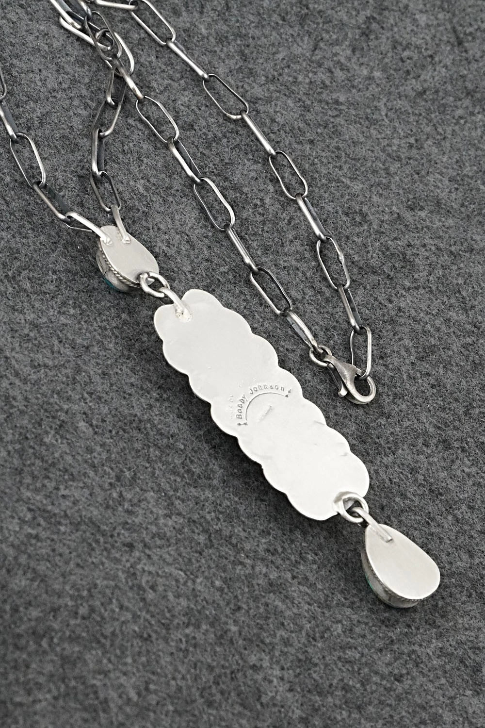 Turquoise & Sterling Silver Necklace - Bobby Johnson