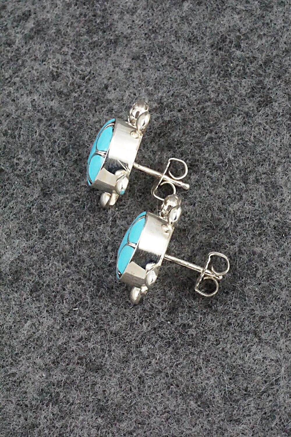 Turquoise & Sterling Silver Earrings - Amielda Peynetsa