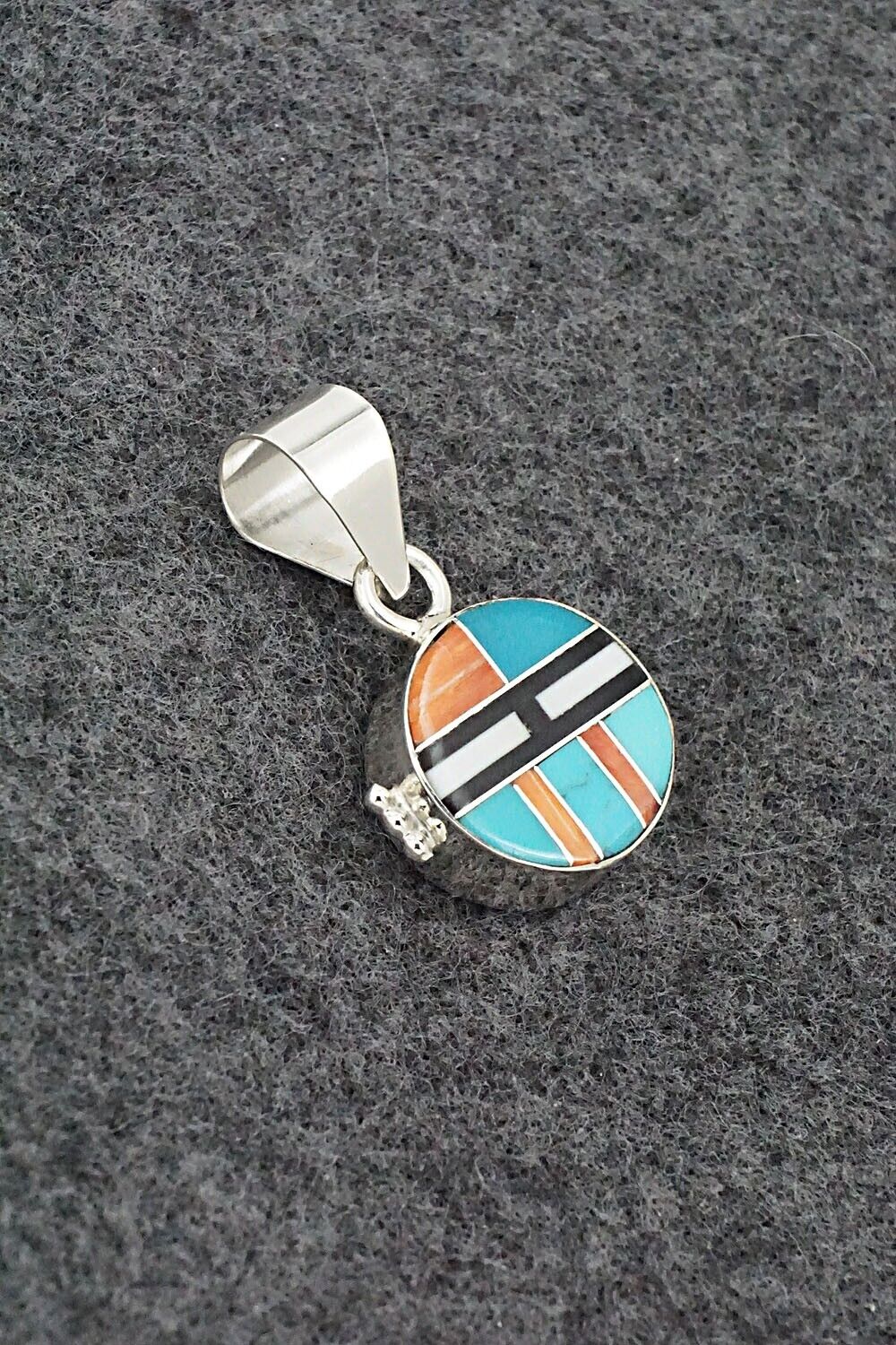 Multi-Stone & Sterling Silver Double-Sided Pendant - Edison Yazzie