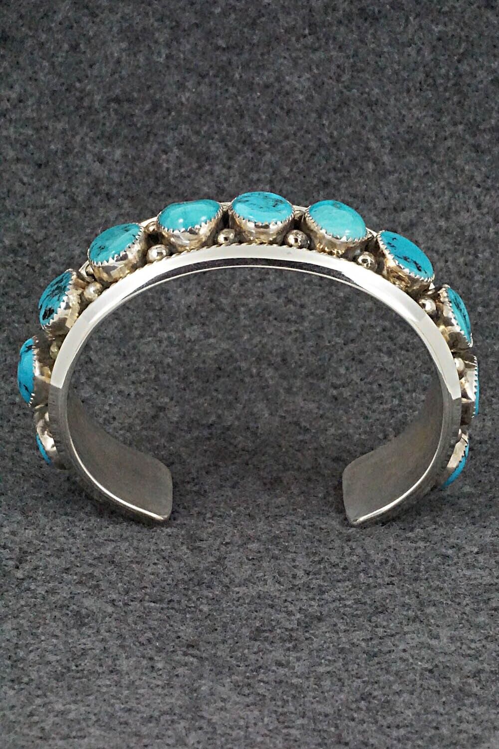 Turquoise & Sterling Silver Bracelet - Leslie Nez