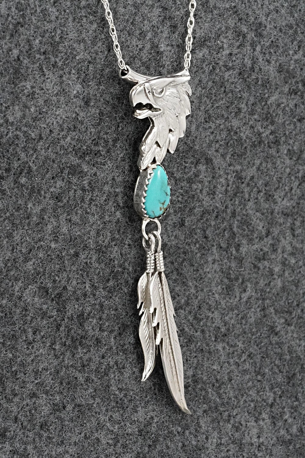 Turquoise & Sterling Silver Necklace - Genevieve Francisco