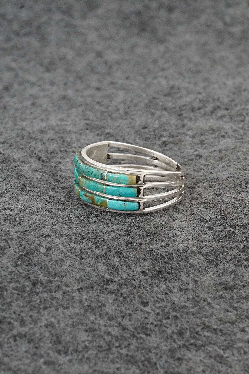 Turquoise & Sterling Silver Ring - Jamie Johnson - Size 9