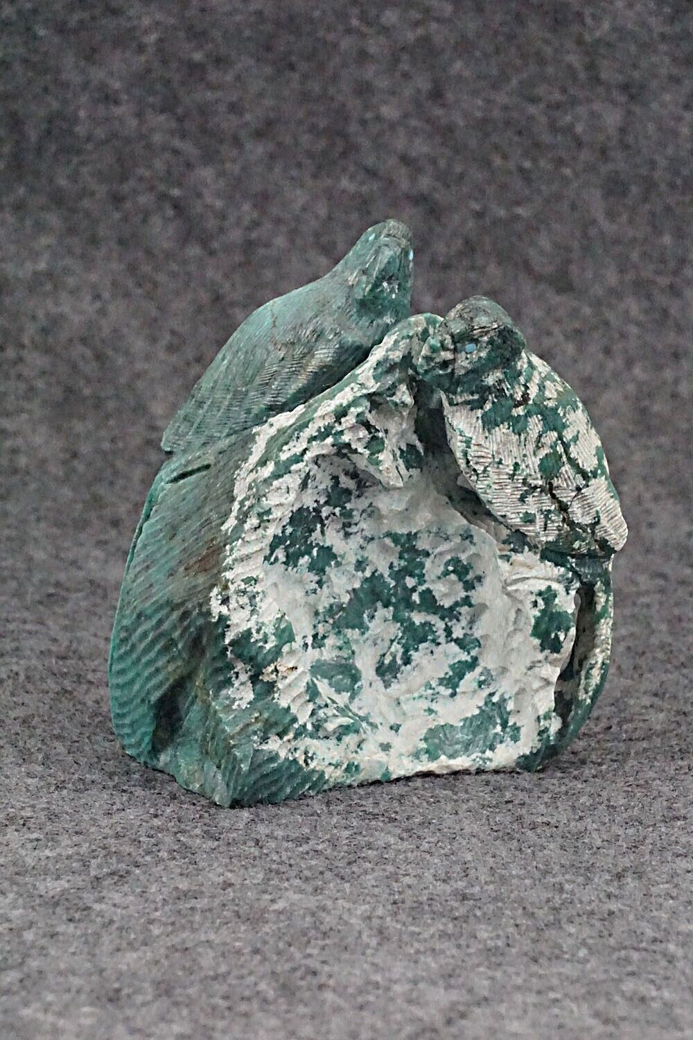 Parrots Zuni Fetish Carving - Colin Weeka