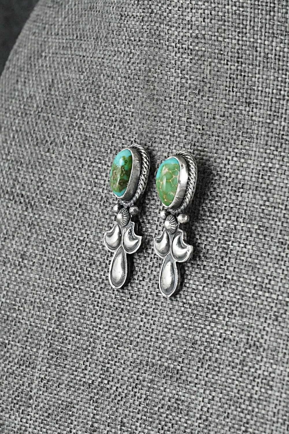 Turquoise & Sterling Silver Squash Blossom Set - Adrienne Gordon