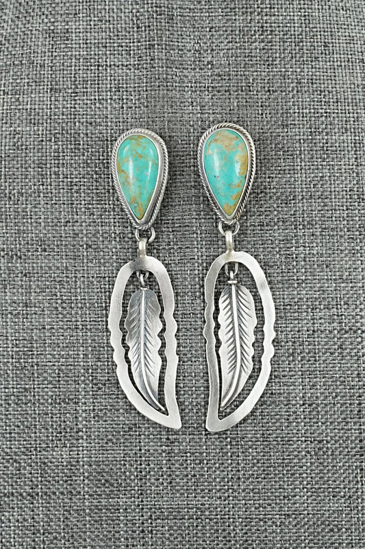 Turquoise & Sterling Silver Earrings - Darrin Livingston
