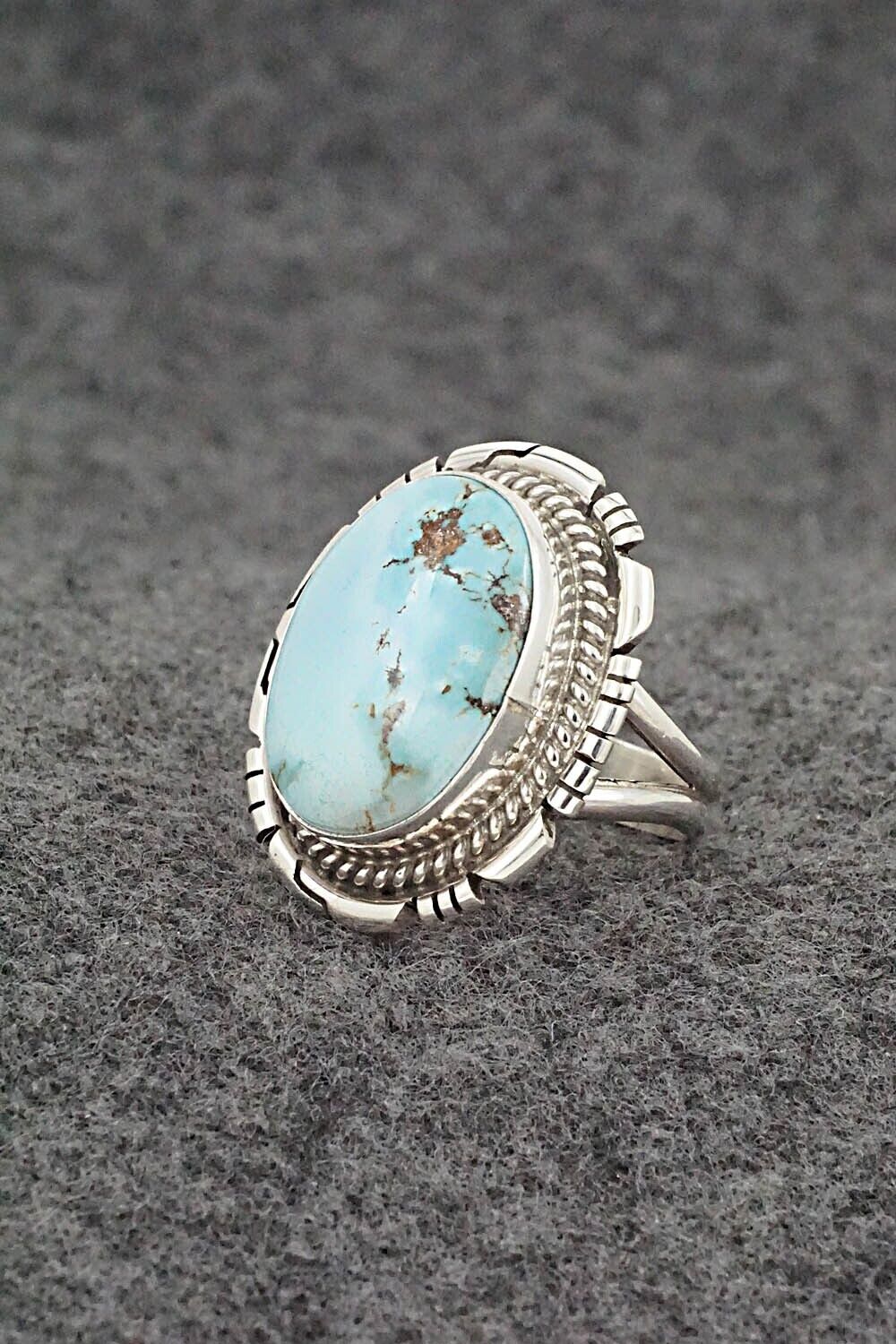 Turquoise & Sterling Silver Ring - Peggy Skeets - Size 7.5