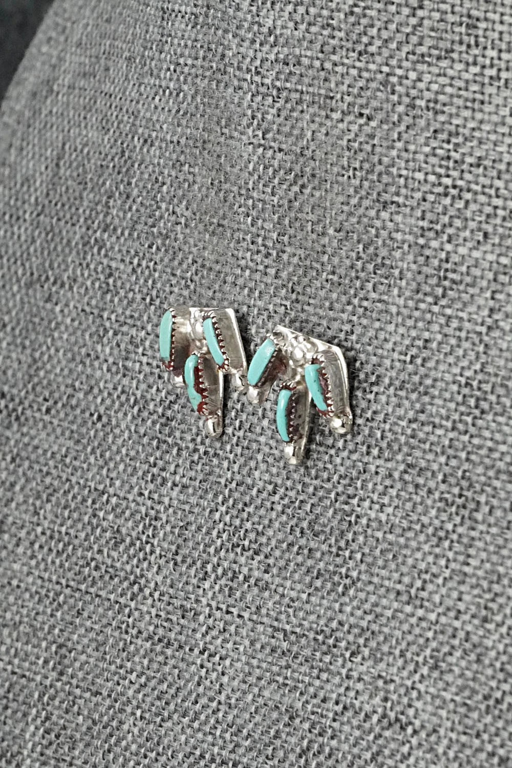 Turquoise & Sterling Silver Necklace and Earrings Set - Veronica Yawakia