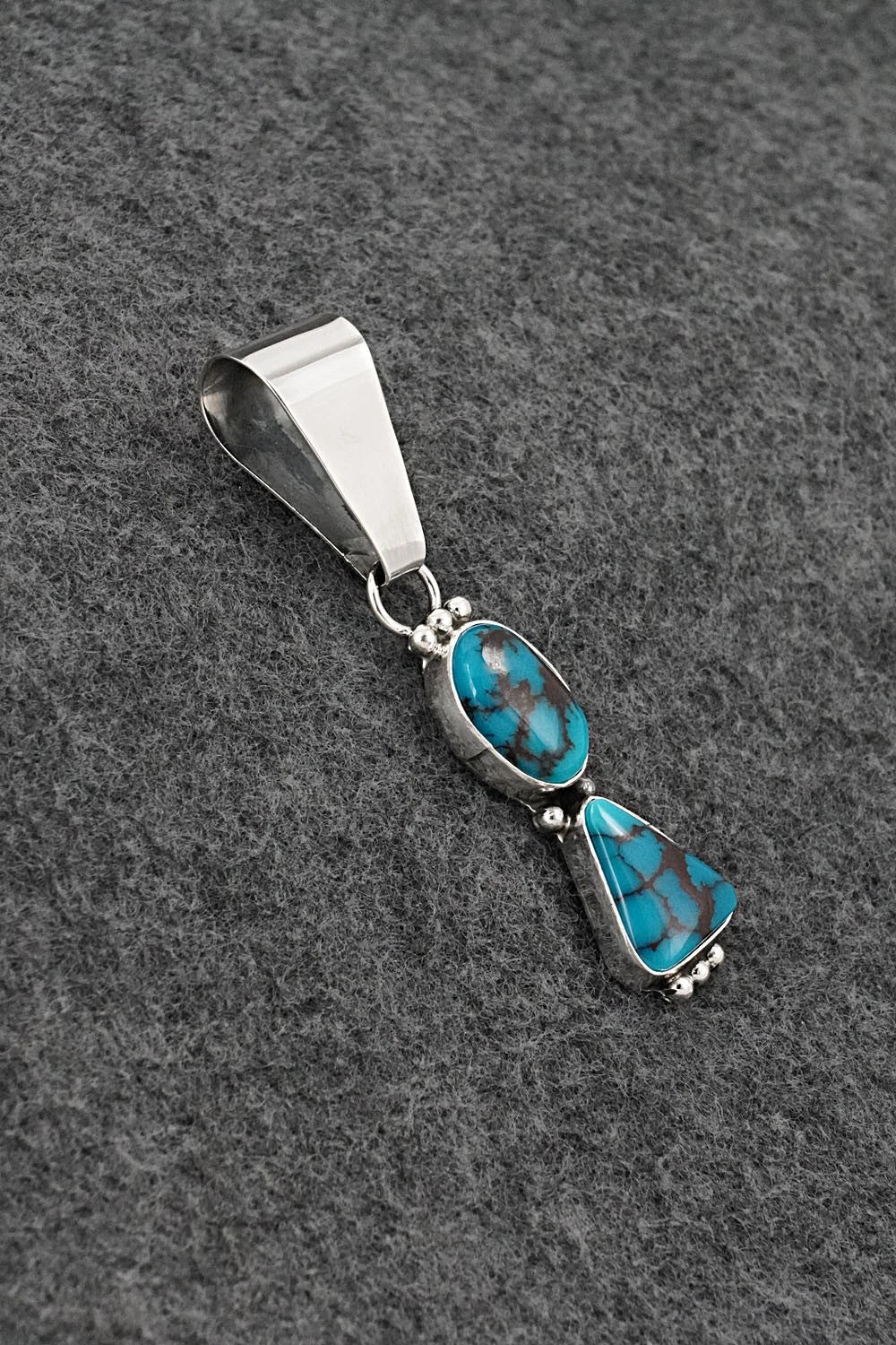 Turquoise & Sterling Silver Pendant - Rena Begay