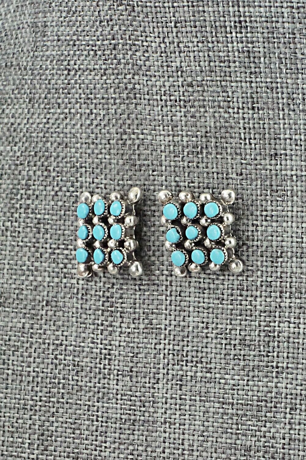 Turquoise & Sterling Silver Earrings - Calvert Lamy