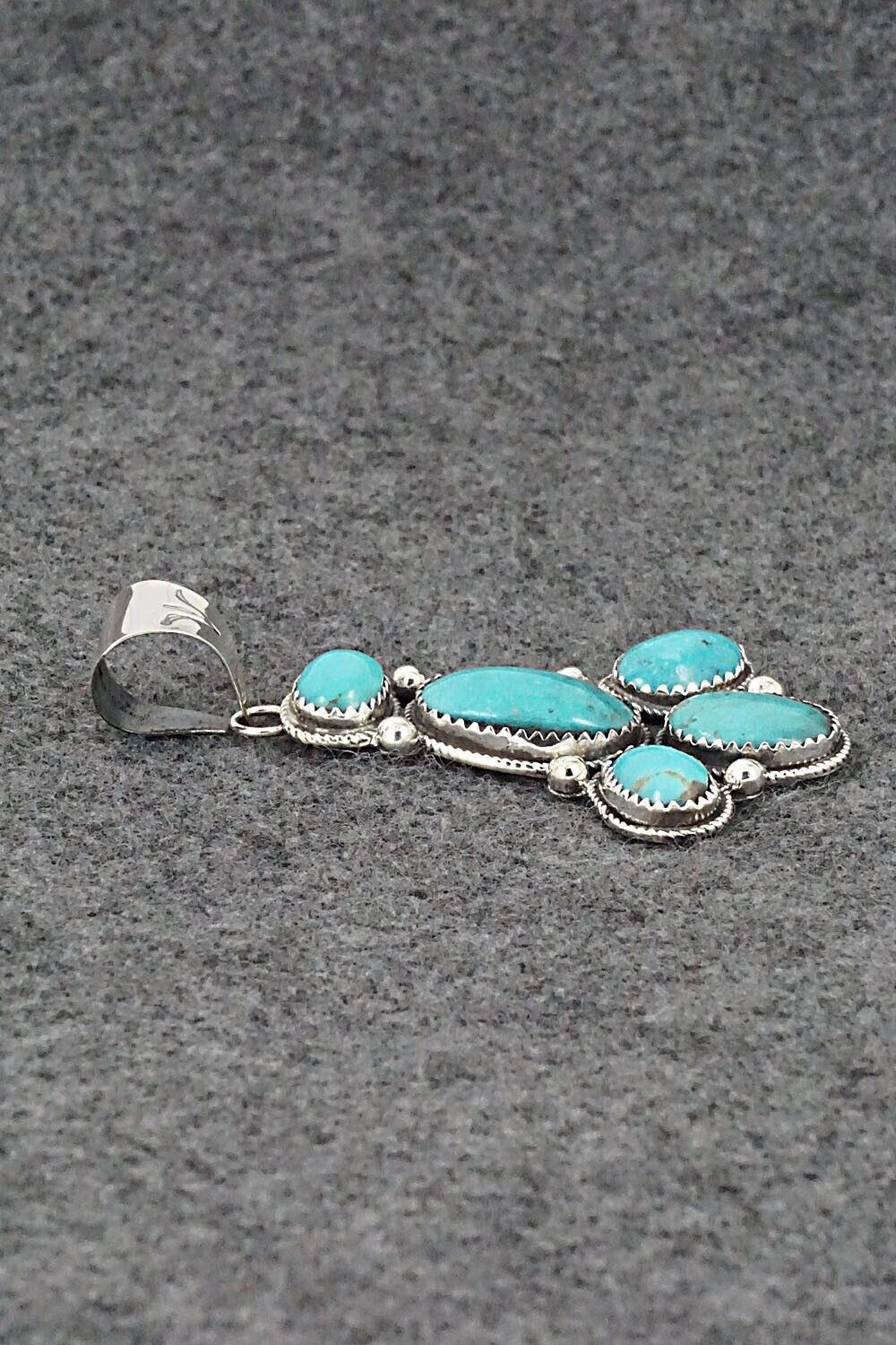 Turquoise & Sterling Silver Pendant - Ernest Hawthorne