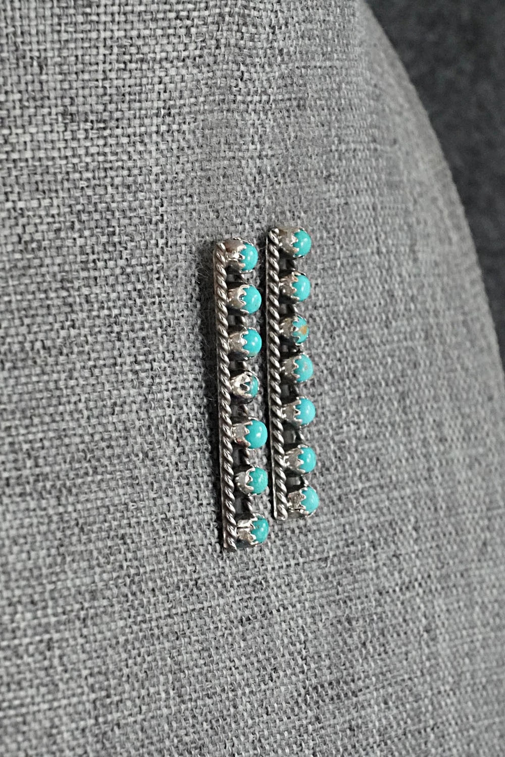 Turquoise & Sterling Silver Earrings - Dominic Duboise