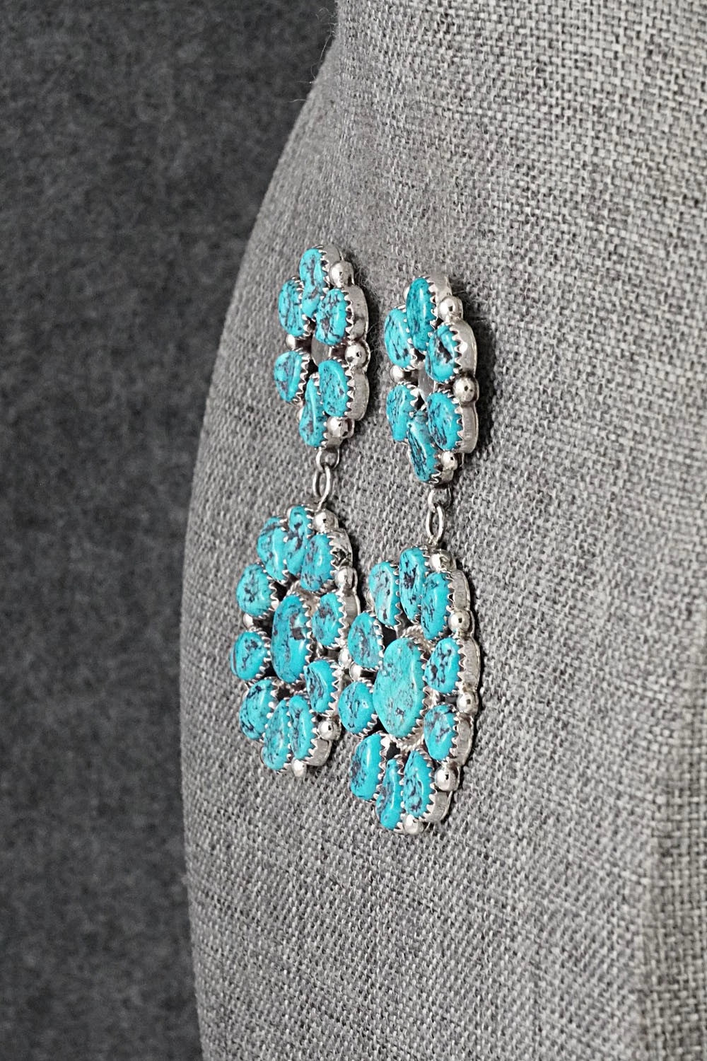 Turquoise & Sterling Silver Earrings - Anthony Brown