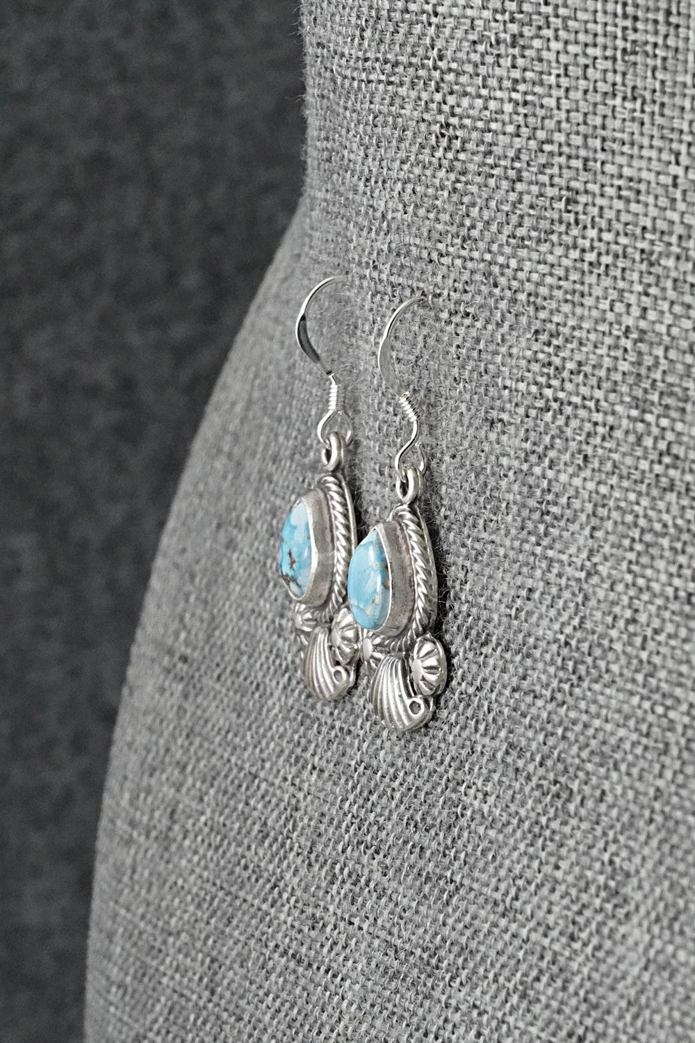 Turquoise & Sterling Silver Earrings - Verley Betone
